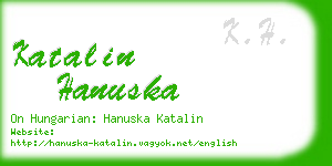 katalin hanuska business card